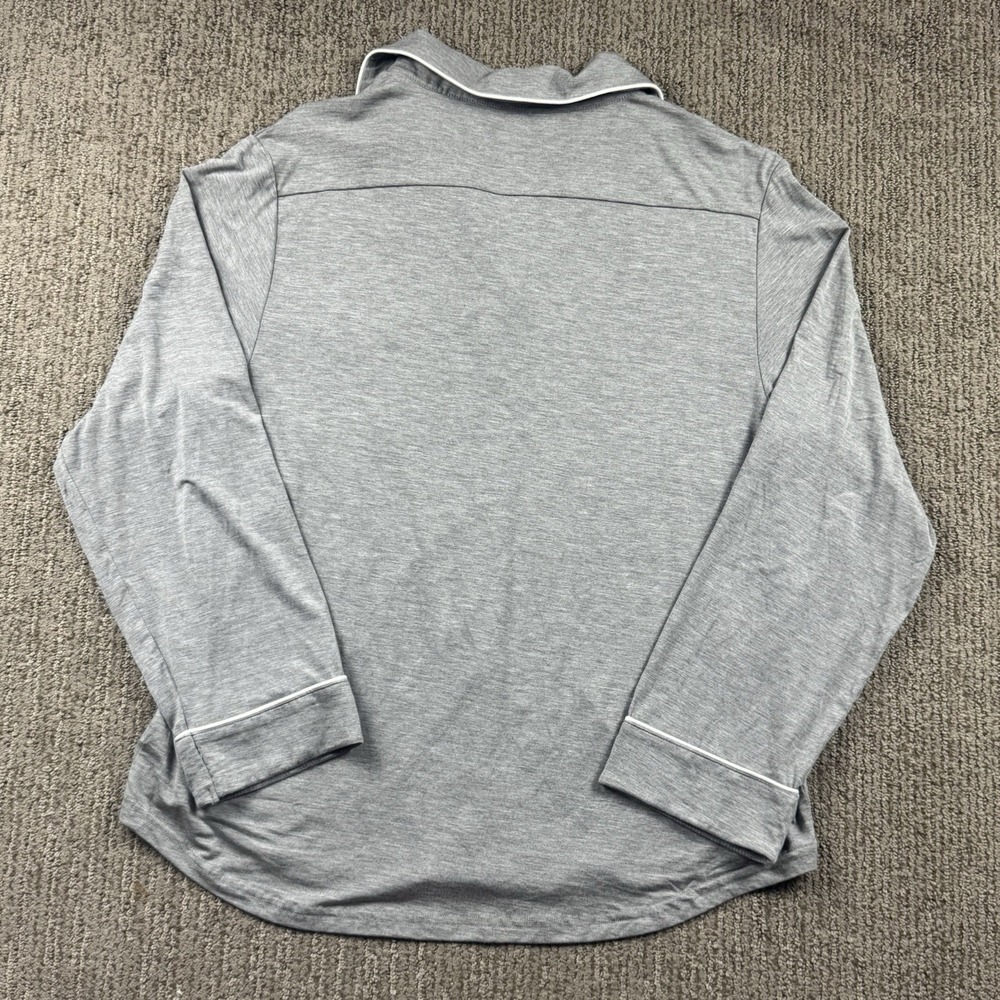 Cozy Earth Womens S Bamboo Stretch Knit Long Sleeve Pajama Top Grey - Picture 6 of 6